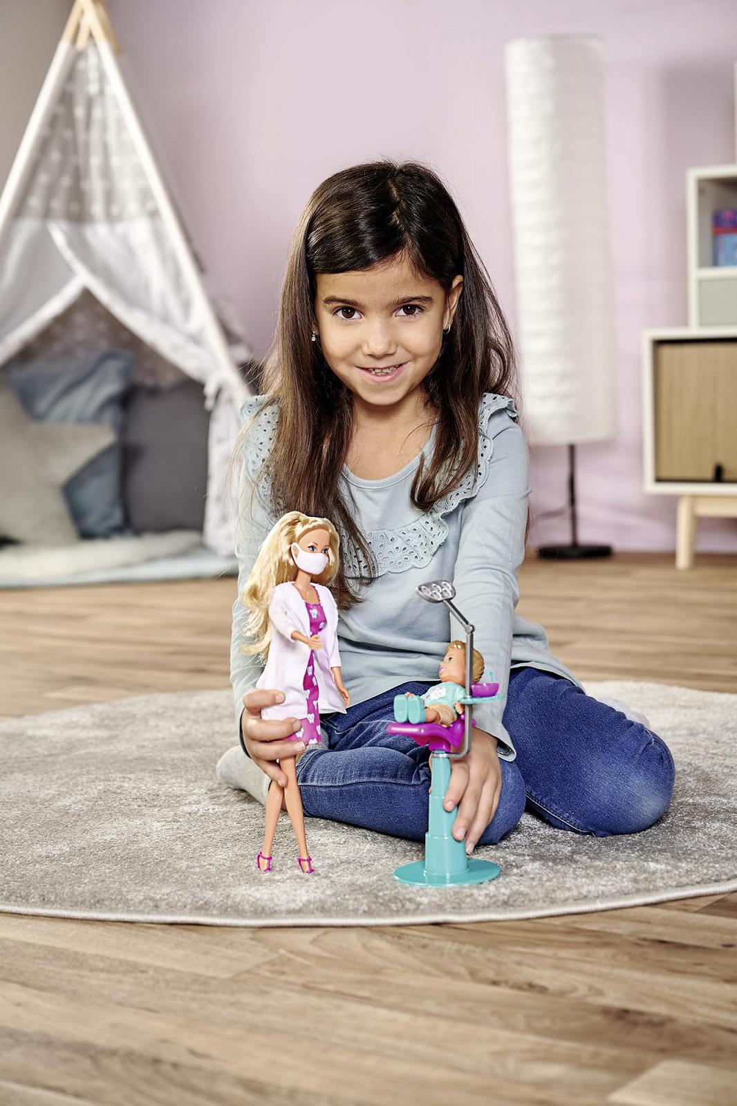 Кукла Стоматолог Simba Стоматолог и Тимми как пациент с креслом и стоматологическими аксессуарами 12 см / 29 см, фото №4