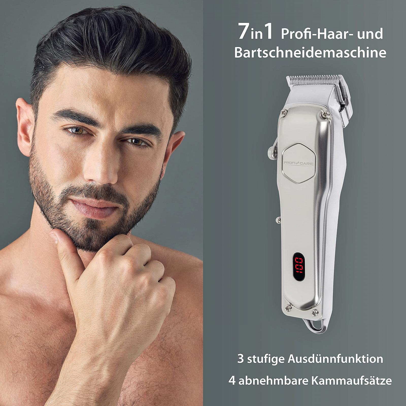 Тример ProfiCare PC-HSM/R 3100 для волосся та бороди з професійними 4 знімними гребенями і функцією прорідження на 3 рівні, фото №2
