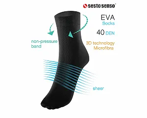 Носки sesto senso Microfibre One Size 40 Den Шелковистые носки, 6 пар synthetic.ua - Фото 1