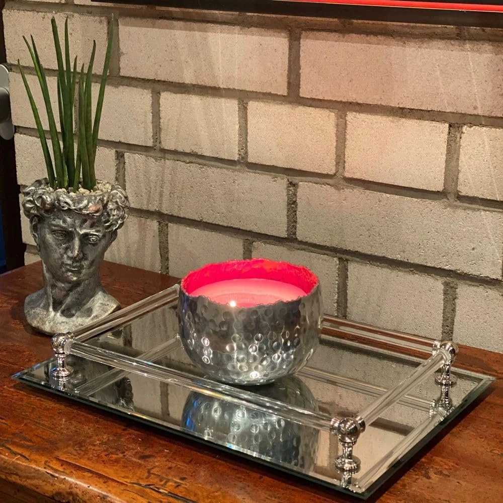 Прямоугольный Зеркальный Поднос с Элегантной Рамой, фото №5 Прямоугольный Зеркальный Поднос с Элегантной Рамой, фото №5