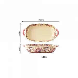 Форма для запекания керамическая прямоугольная 500 мл белая synthetic.ua - Фото 1