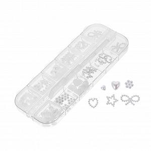 Украшение для ногтей, 3D, жемчуг, белые (1 коробка) - Фото 1