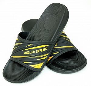 Шльопанці Aqua Speed IDAHO 6818 чорний, жовтий  46 - Фото 1