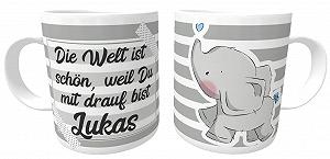 Детская Кружка Elephant Eli Love Emmapünktchen с возможностью выбора имени, включая подарочную упаковку (Пластик) - Фото 1