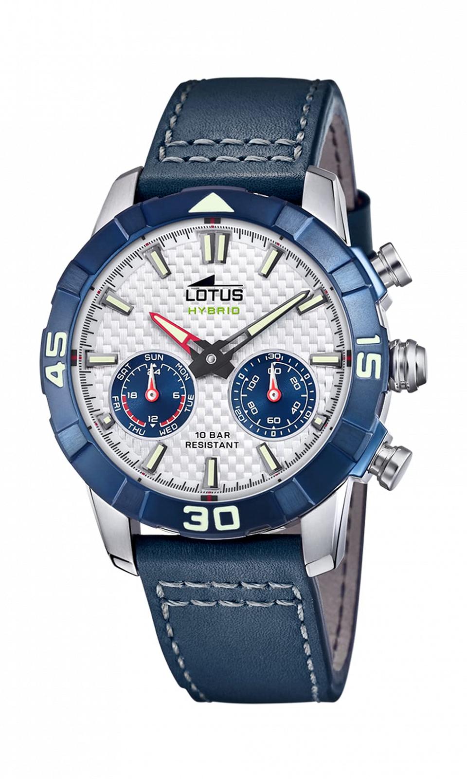 Чоловічий годинник Lotus 18811/1 Connected сріблясто-блакитний, білі смужки, фото №1 Чоловічий годинник Lotus 18811/1 Connected сріблясто-блакитний, білі смужки, фото №1