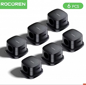 Купити Органайзер кабелю фіксатор тримач стяжка затискач хомут для проводів 6 шт Чорний - Фото 1 Органайзер кабелю фіксатор тримач стяжка затискач хомут для проводів 6 шт Чорний - Фото 1