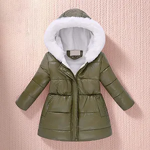 Зимова Куртка для Дівчат і Хлопчиків, Повсякденна Пухова Куртка synthetic.ua - Фото 1