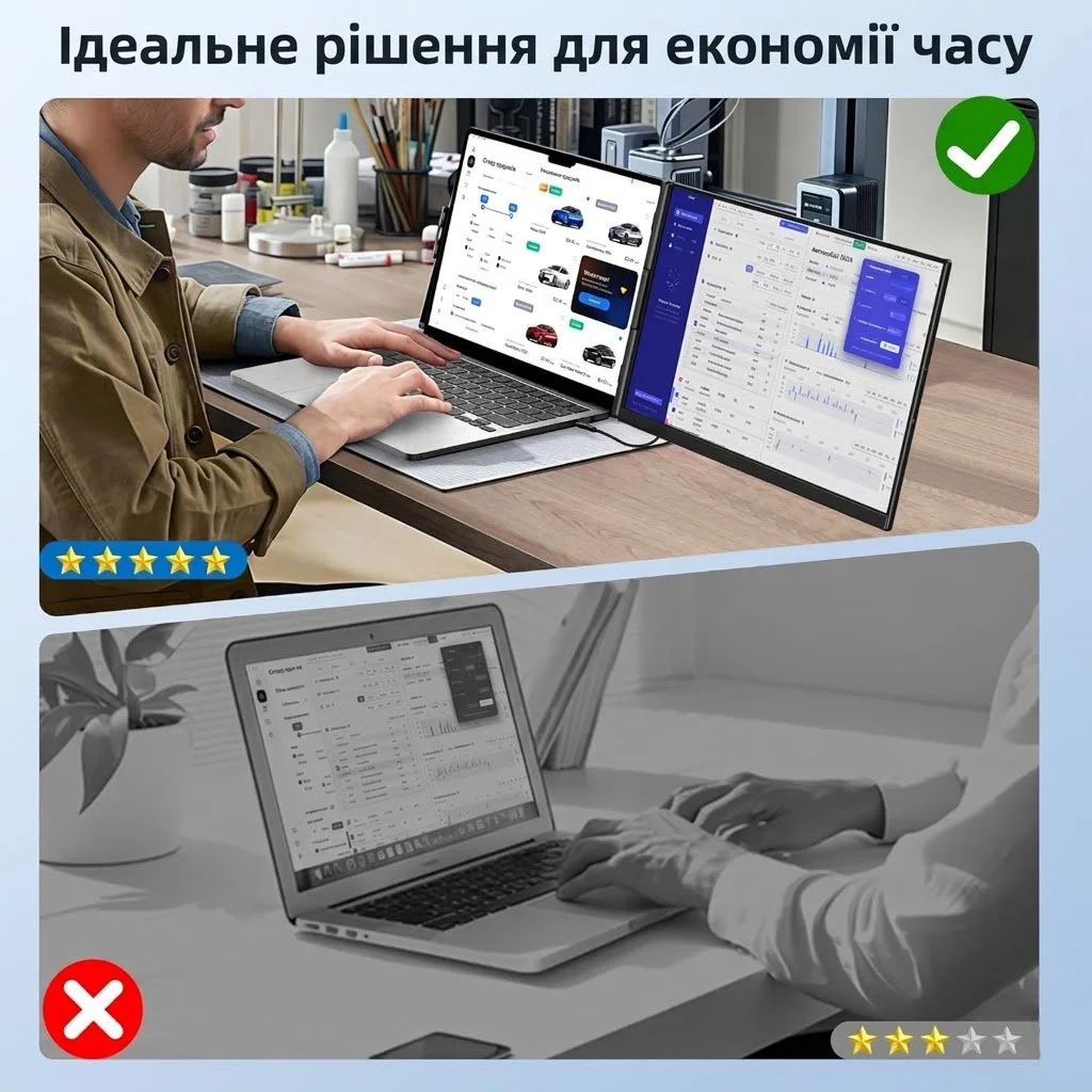 Монітор портативний 15.6" Kwumsy P5 Full HD IPS 60 Гц, фото №5