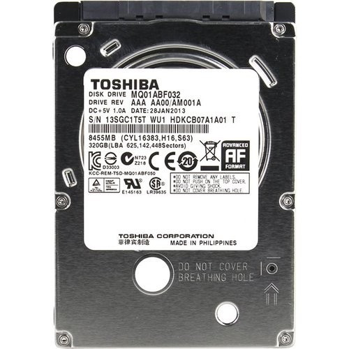 Жесткий диск 2.5" SATA 320GB Toshiba MQ01ABF032, фото №1