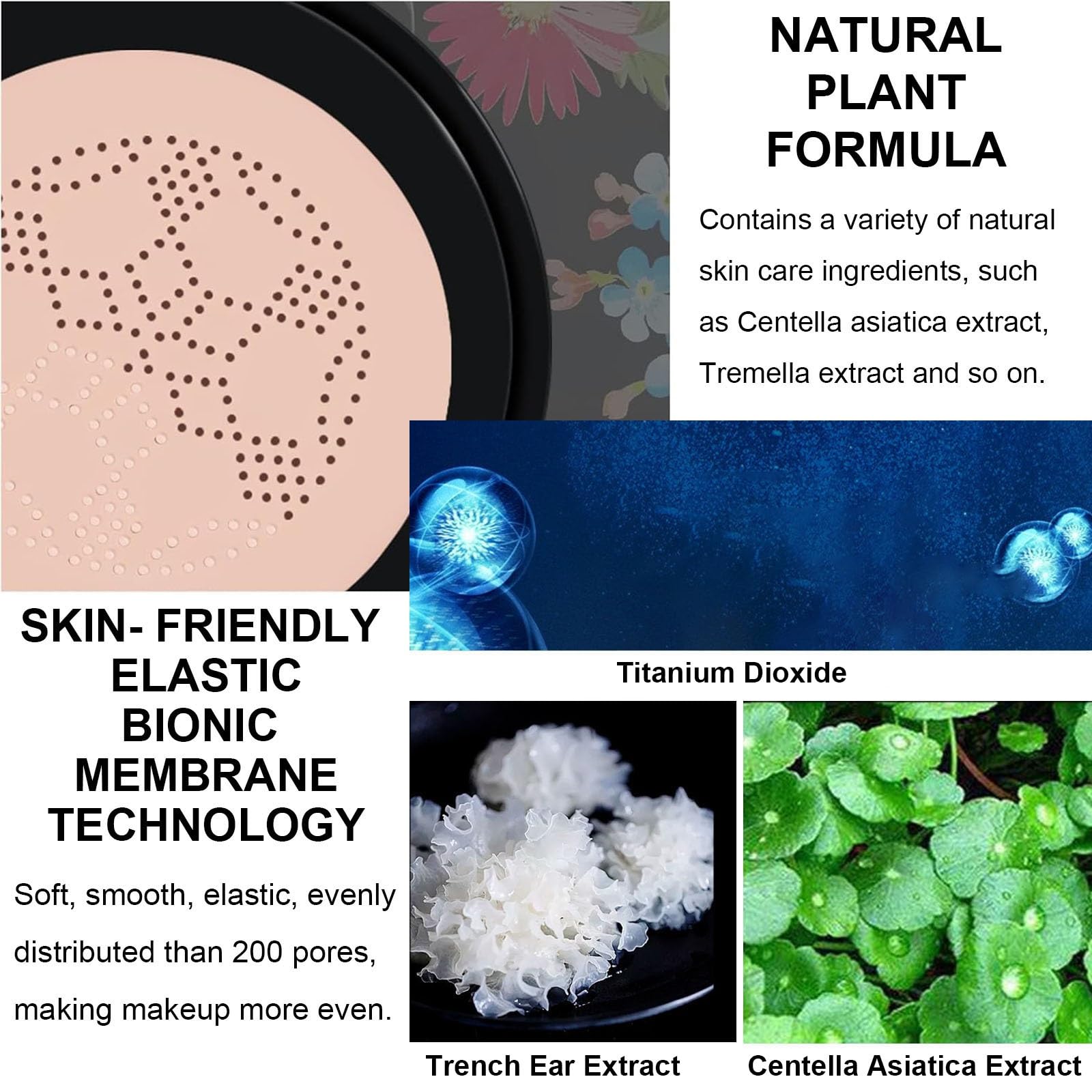 Кушон Air Cushion Mushroom Head Зволожуючий, Освітлюючий Натуральний, фото №6