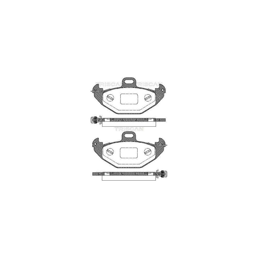 Комплект гальмівних колодок, дискове гальмо TRISCAN 8110 25007 для RENAULT задня вісь, фото №1 Комплект гальмівних колодок, дискове гальмо TRISCAN 8110 25007 для RENAULT задня вісь, фото №1