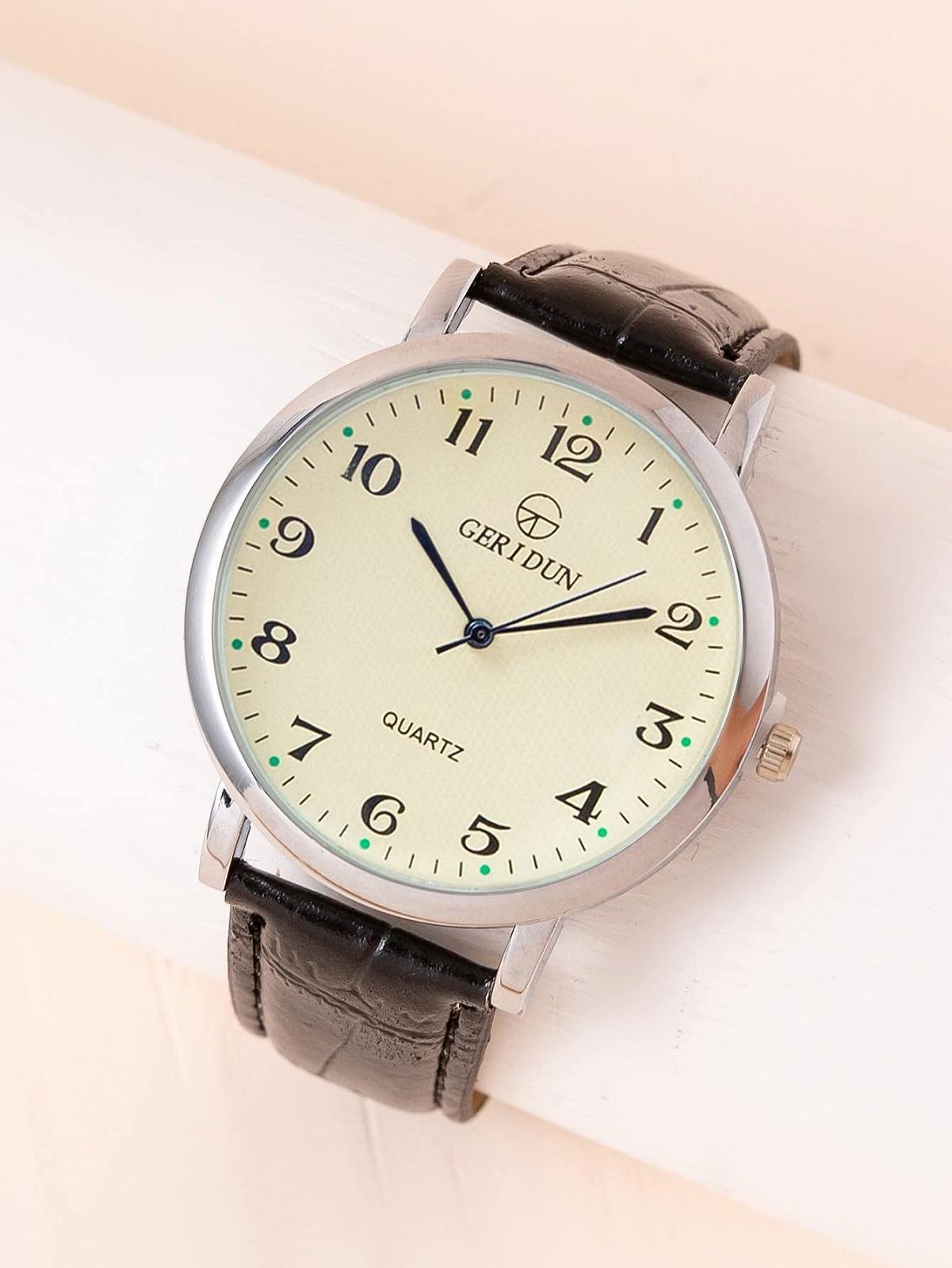 Наручний годинник Q&Q Чоловічий Шкіряний браслет Коричневий 39 мм, фото №4 Наручний годинник Q&Q Чоловічий Шкіряний браслет Коричневий 39 мм, фото №4