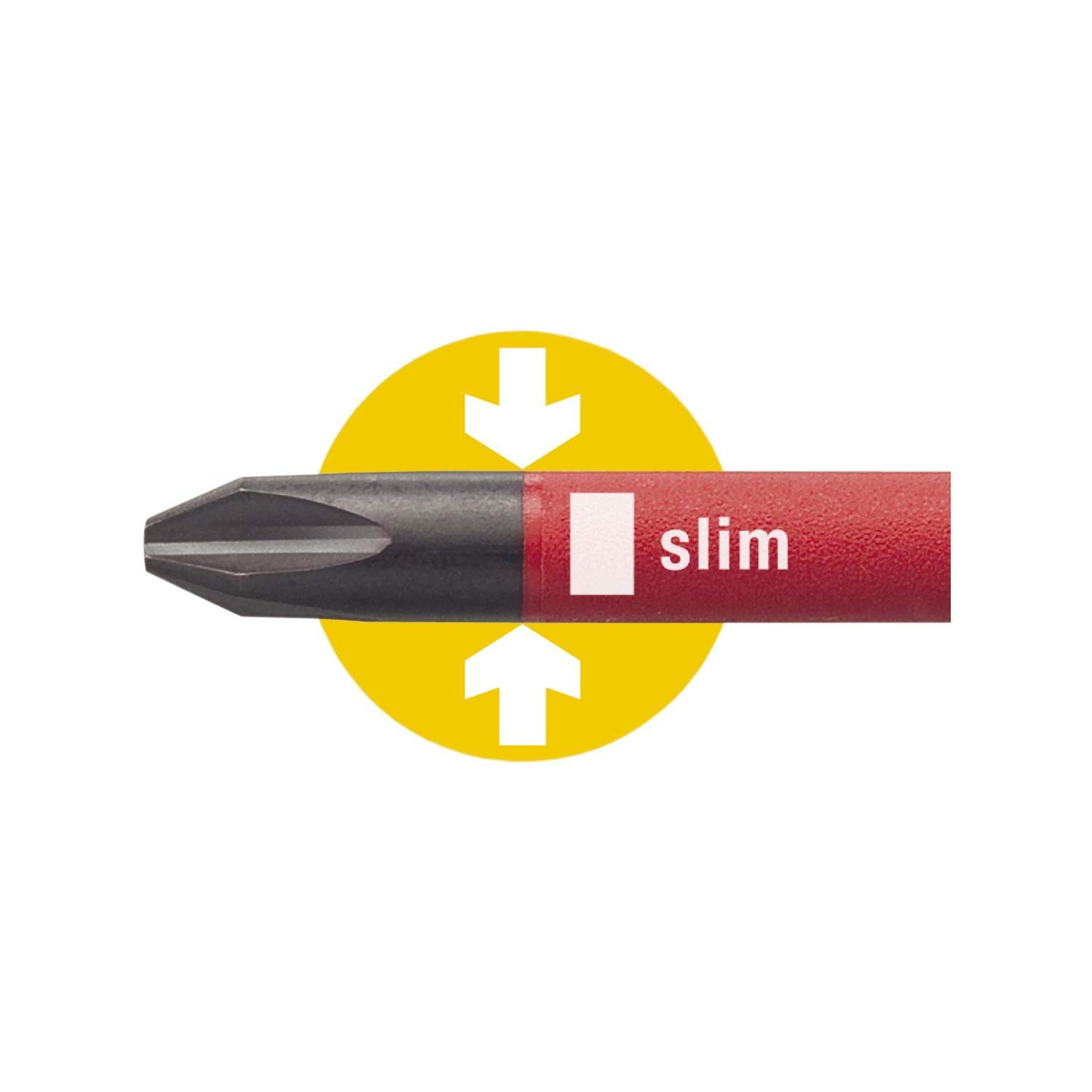 Отвертка шлицевая Wiha Slim Fix 4.0 x 100 мм VDE, фото №6 Отвертка шлицевая Wiha Slim Fix 4.0 x 100 мм VDE, фото №6