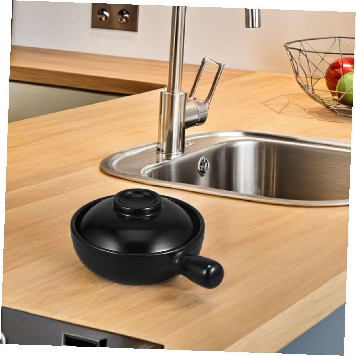 Горшок терракотовый с крышкой японский стиль термостойкий, фото №4