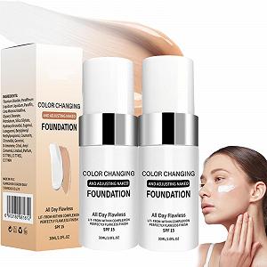 Тональная основа Colour Changing Liquid Makeup Waterproof Natural Blends Moisturising Full Coverage Tinted Sunscreen SPF 15 2 Штуки - Фото 1