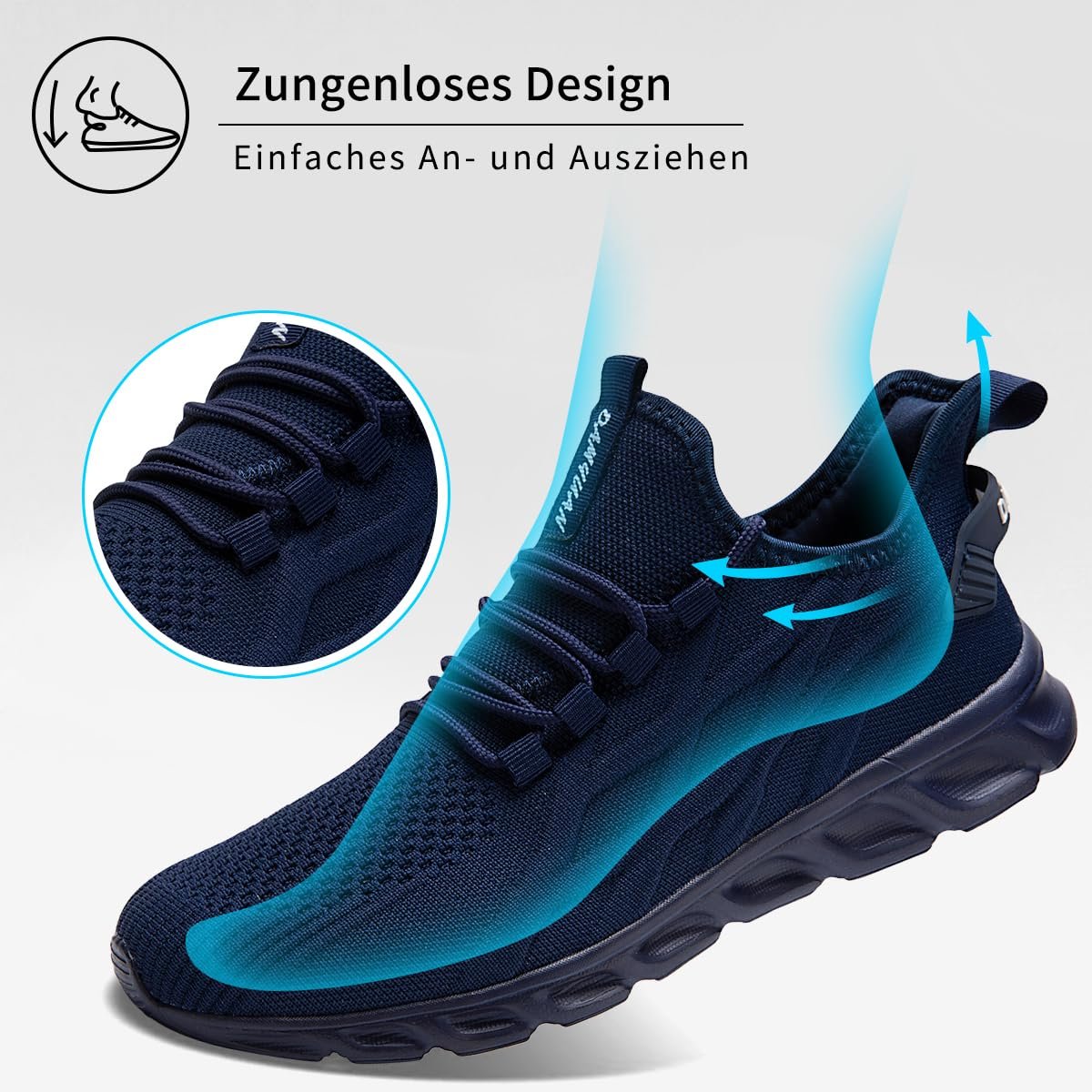 Чоловічі кросівки ZDFQLGV для бігу, спортивні, для ходьби, дихаючі, фото №5