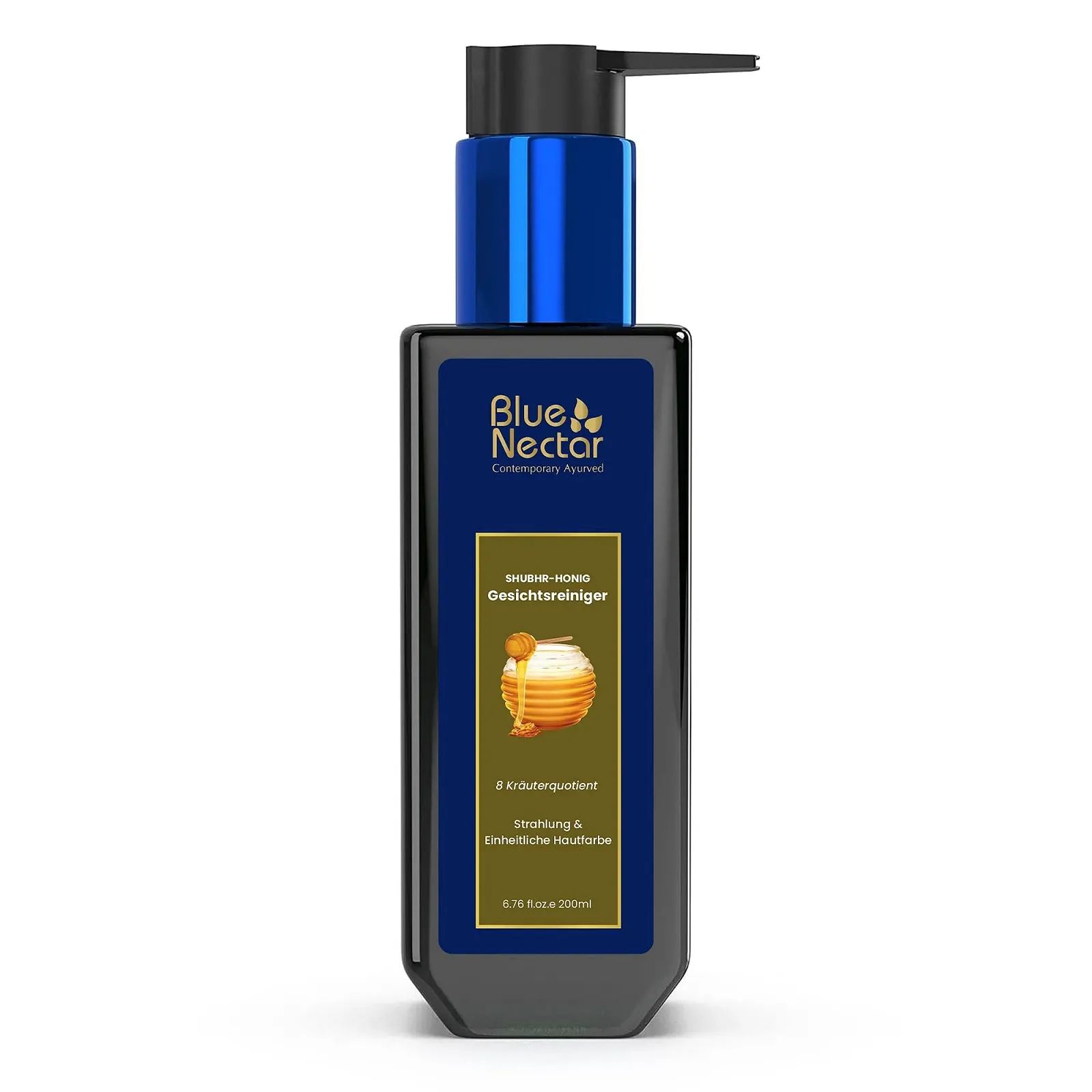 Очищувальний засіб для обличчя Blue Nectar аюрведичний з медом і алое вера, фото №1