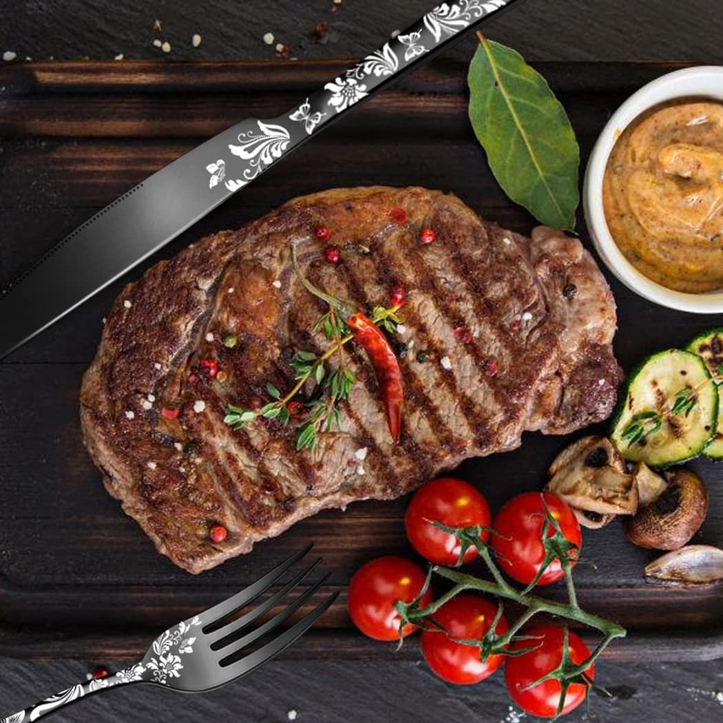 Набор столовых приборов XIAOYU 40 предметов, нержавеющая сталь, уникальный узор, включает обеденные ножи/вилки/ложки, полированный, серебряный, фото №7 Набор столовых приборов XIAOYU 40 предметов, нержавеющая сталь, уникальный узор, включает обеденные ножи/вилки/ложки, полированный, серебряный, фото №7