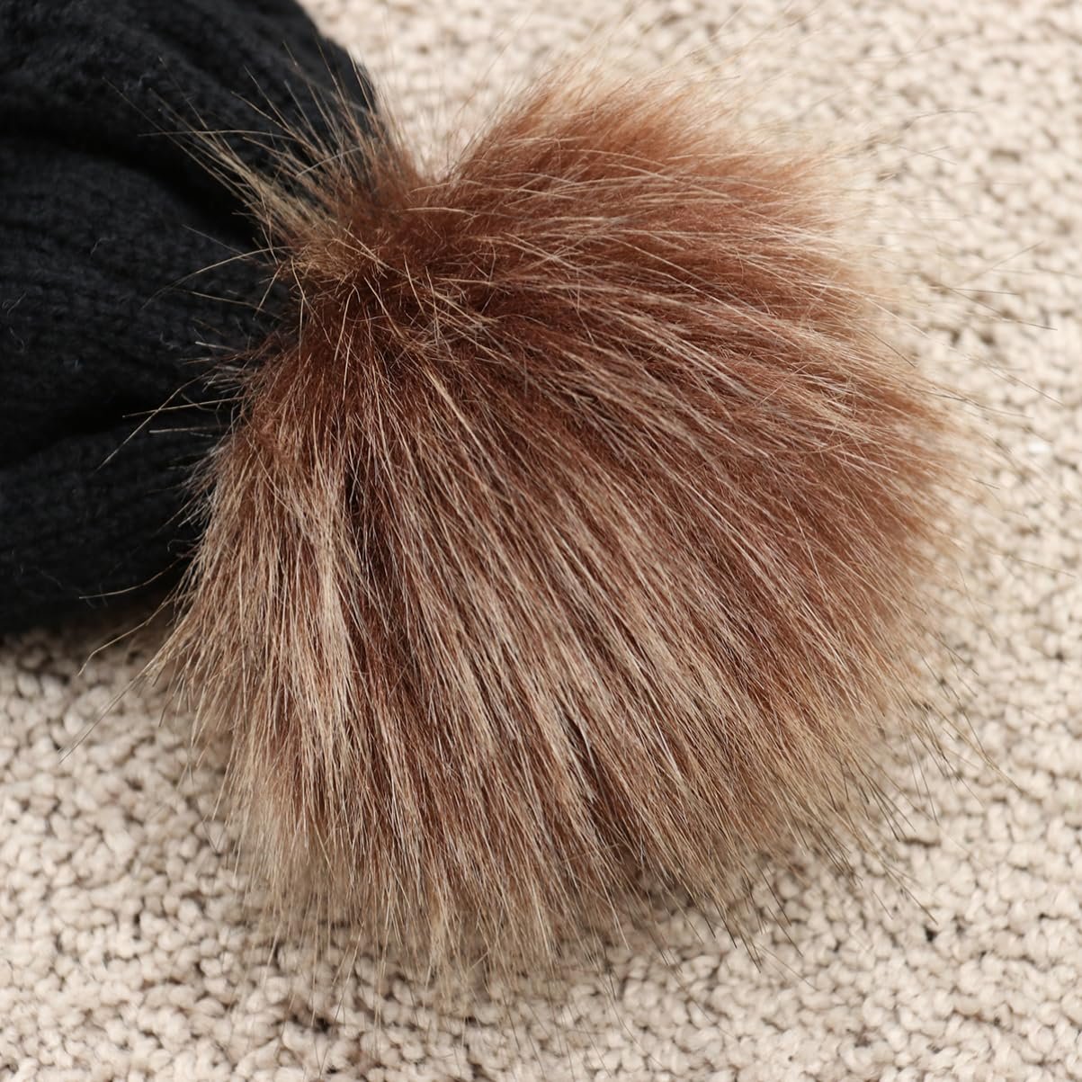 Вязаная Шапка с Бубоном CALLARON Теплая Мягкая, фото №5