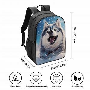 Рюкзак DPEOANEBN Husky 3D Дитячий, Великі кишені, 40x28x16 см synthetic.ua - Фото 1
