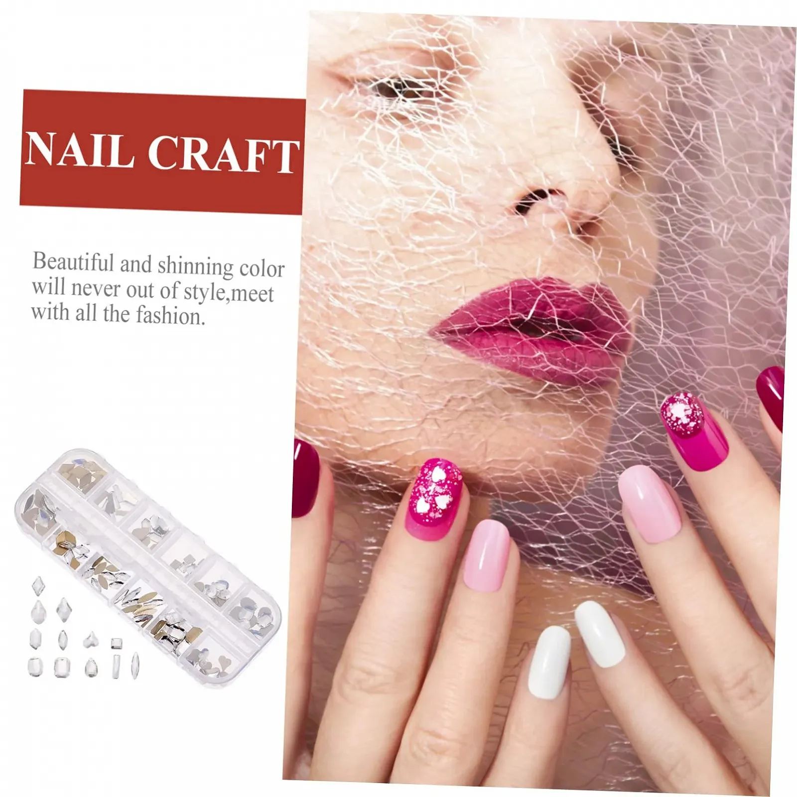 Украшения для маникюра minkissy со стразами Прозрачный хрусталь для ногтей для творческого дизайна ногтей и личного дизайна Подходит для салона и дома, фото №6