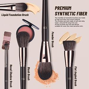 Набор кистей для макияжа BS-MALL Professional с чехлом из PU кожи synthetic.ua - Фото 1