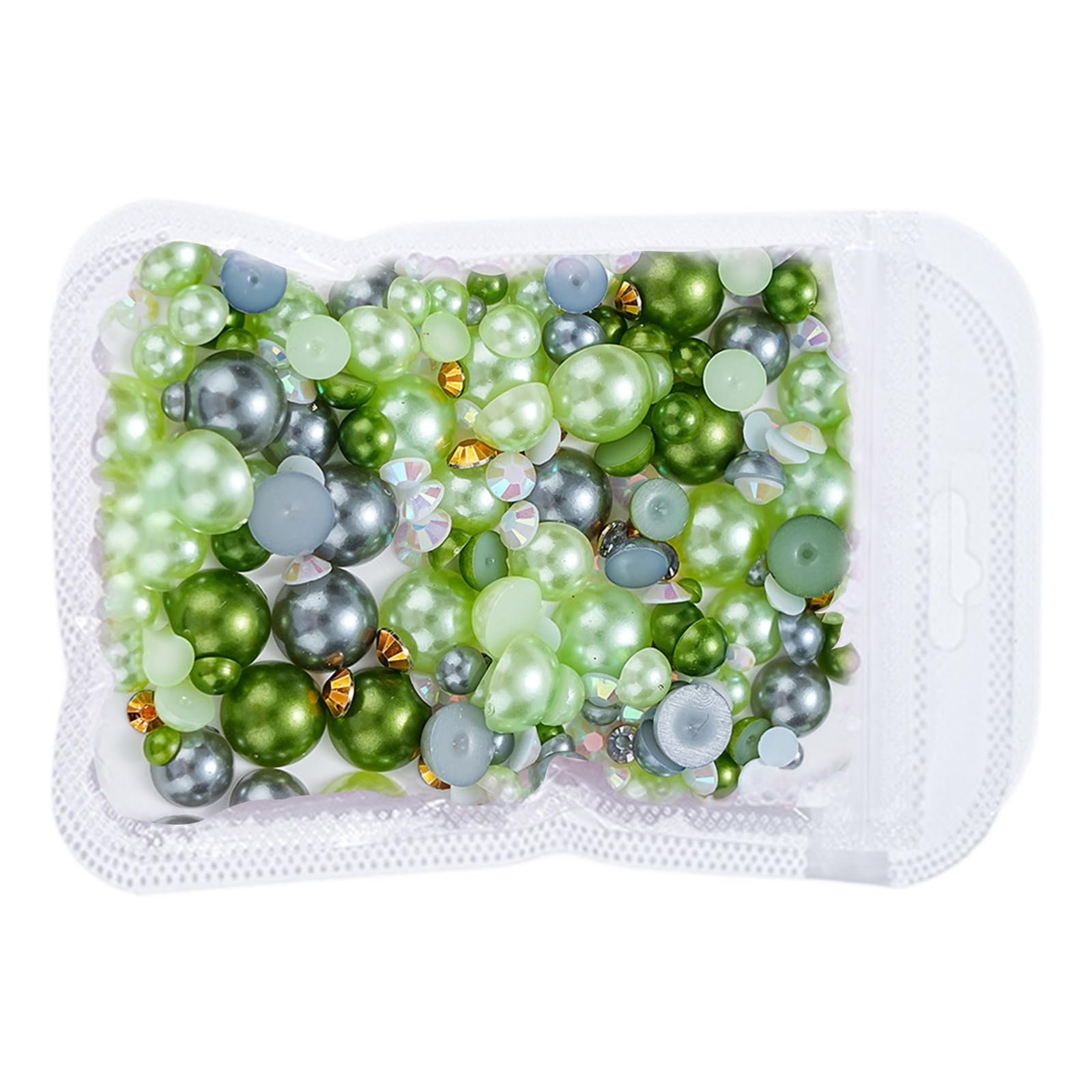 Напівкруглі перлини для нігтів з плоскою задньою стороною, фото №6