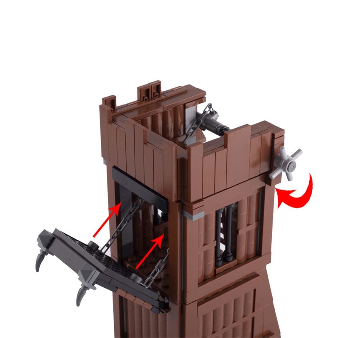 Набор KoDeer Custom Mini Figures Custom Weapons Clamping Blocks MOC Medieval Siege Car, фото №2