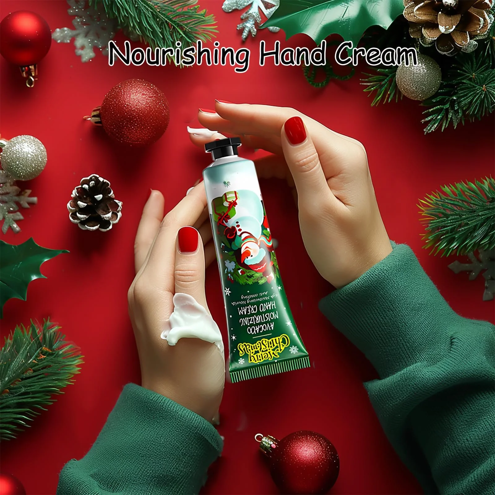 Набір різдвяних кремів для рук - 5 x 30 мл Крем для догляду за руками, фото №6