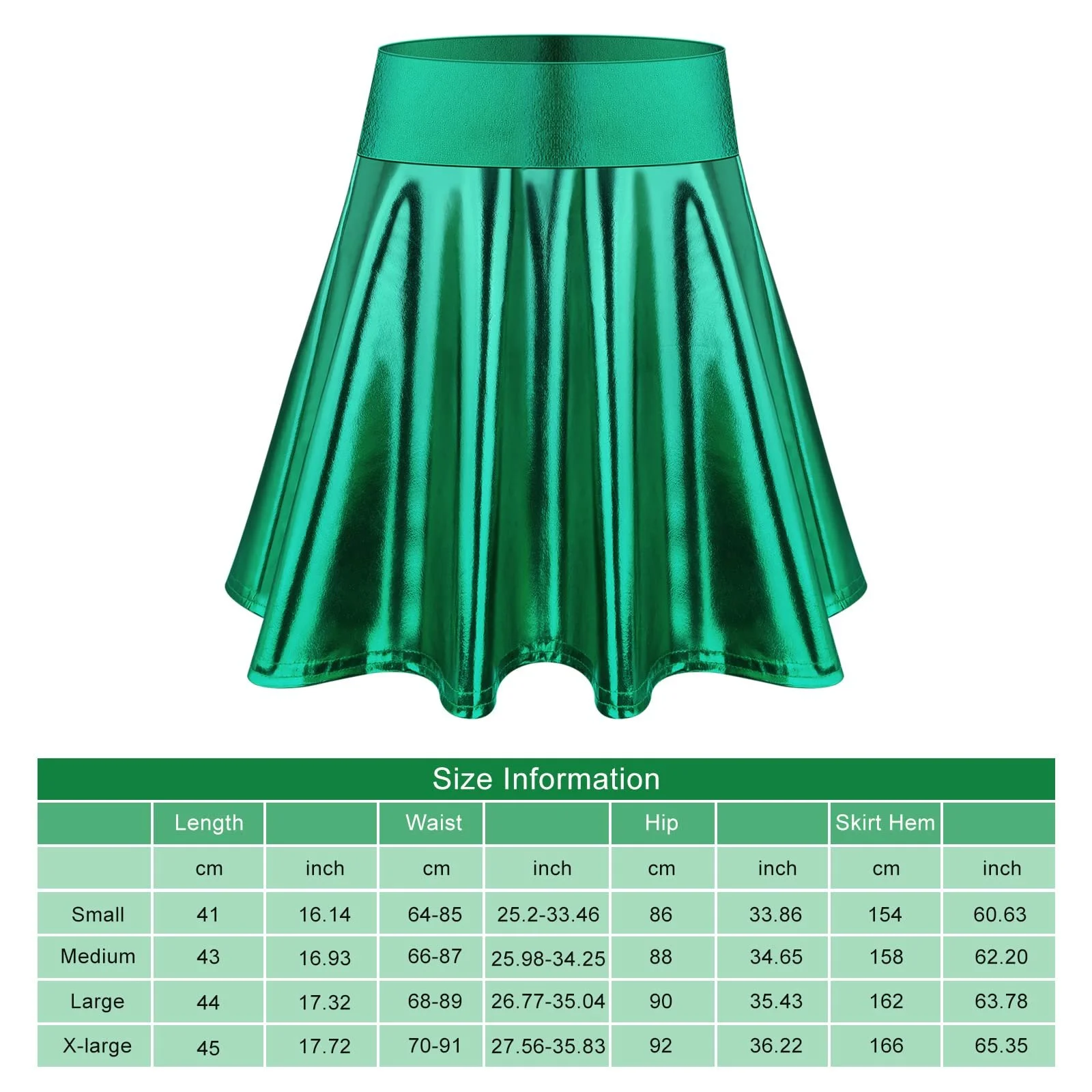 Юбка Клеш Плиссированная MIAHART Хэллоуин Зеленый, Большой, фото №2