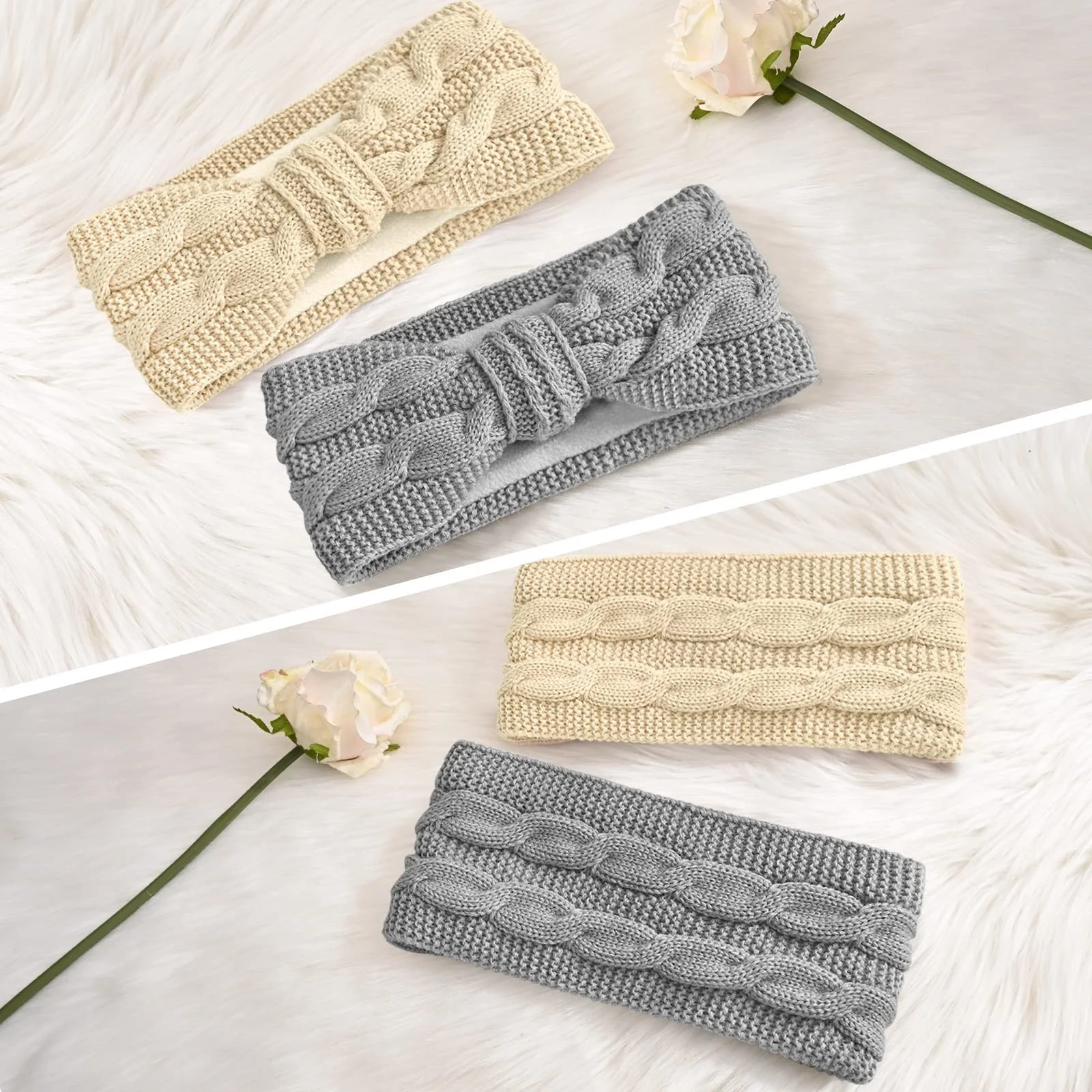 В'язана Пов'язка на Голову HOOWA з Флісом, фото №3