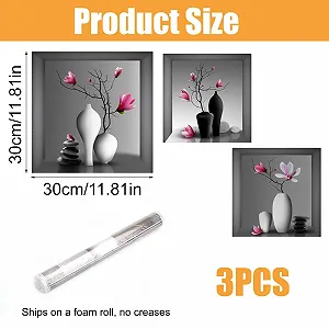 Наклейки на стіну 3D Вази 3 шт. 30 x 30 см synthetic.ua - Фото 1