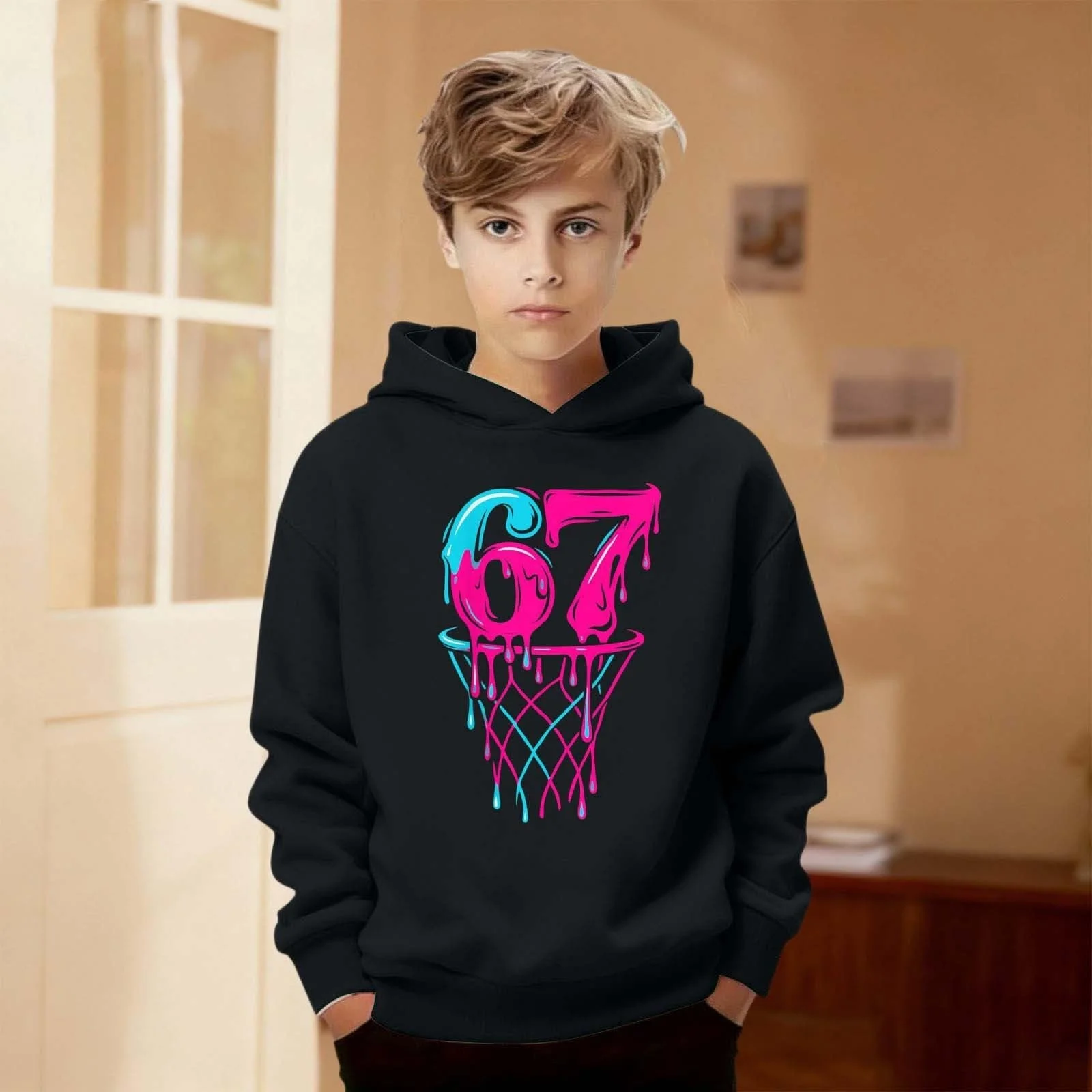 Худи 67 Prints Толстовка 134 152 для мальчиков, Зимняя худи для девочек, Мягкая худи, Подростковая флисовая куртка 158, Теплый пуловер, Свитер, Теплые футболки, фото №3
