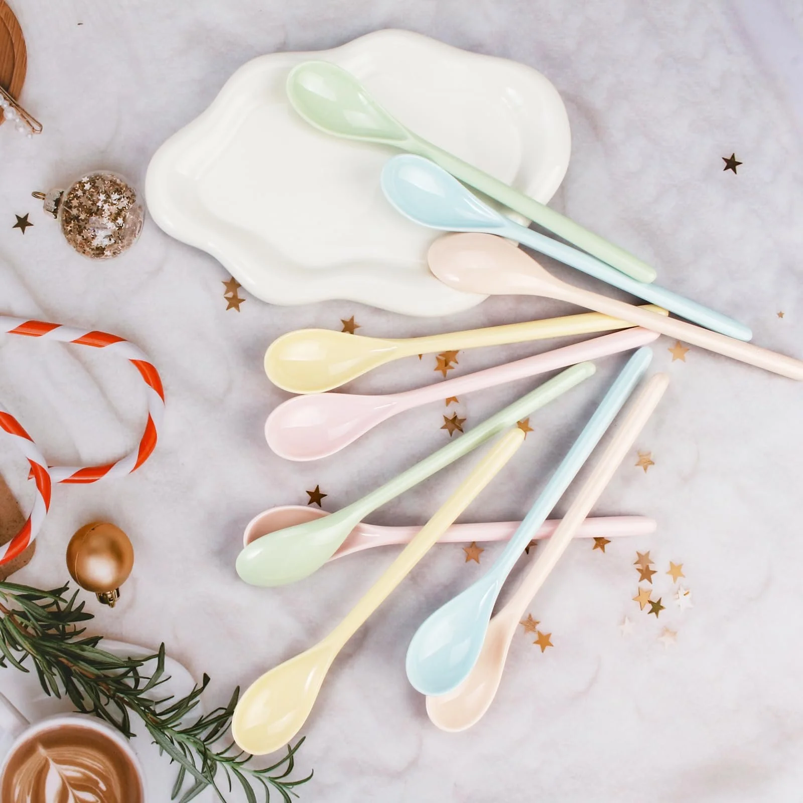 Ложки Меламінові, Набір 10 шт., 18.4 x 2.9 см, Різнокольорові, фото №6 Ложки Меламінові, Набір 10 шт., 18.4 x 2.9 см, Різнокольорові, фото №6