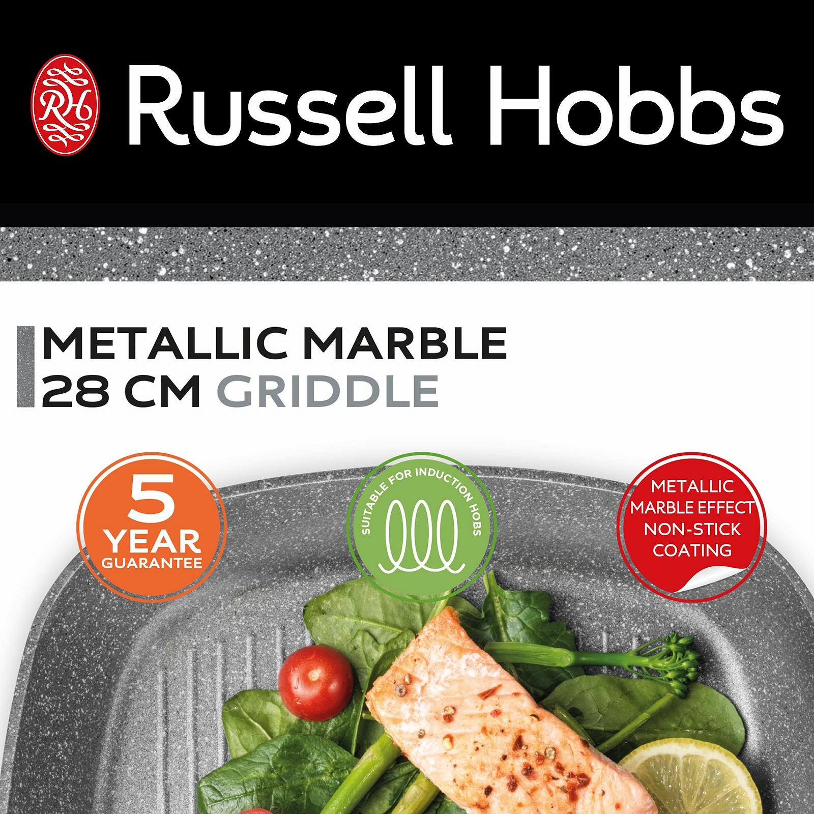 Сковорода-гриль Russell Hobbs Metalllic Marble RH02813EU7 28 см, фото №2