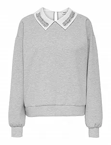 Кофта ONLY Onlwillow L/S O-Neck Emb. Ub SWT Женский - Фото 1