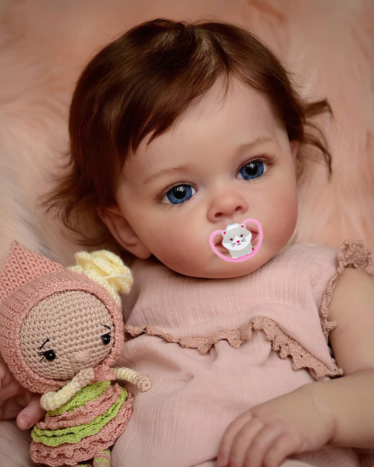 Кукла MineeQu 60 см Lifelike Giant Baby Size Silicone Vinyl Reborn Baby мягкое тело для девочек, фото №1