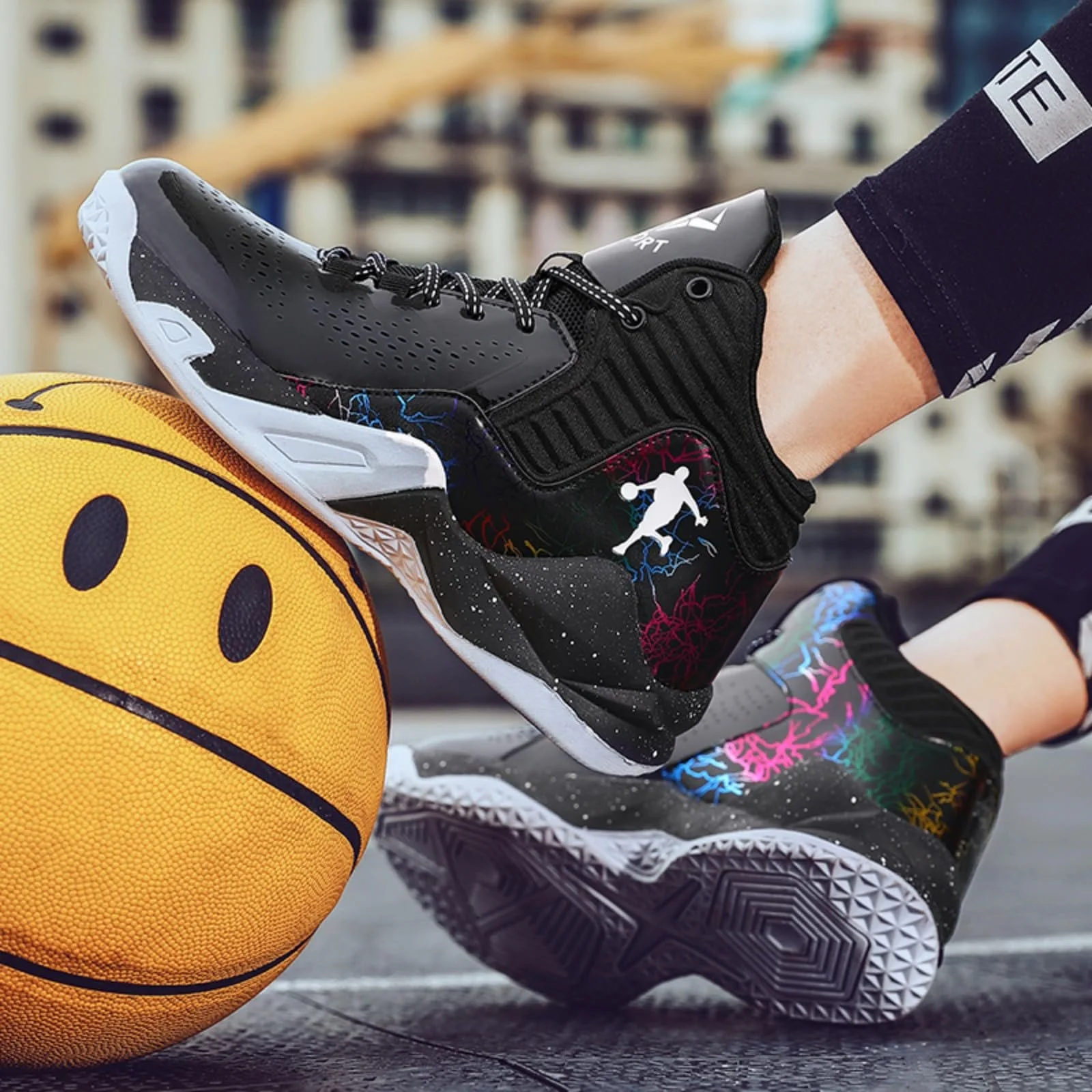 Кросівки для хлопчиків, баскетбольні, легкі, нековзні, дихаючі, фото №8