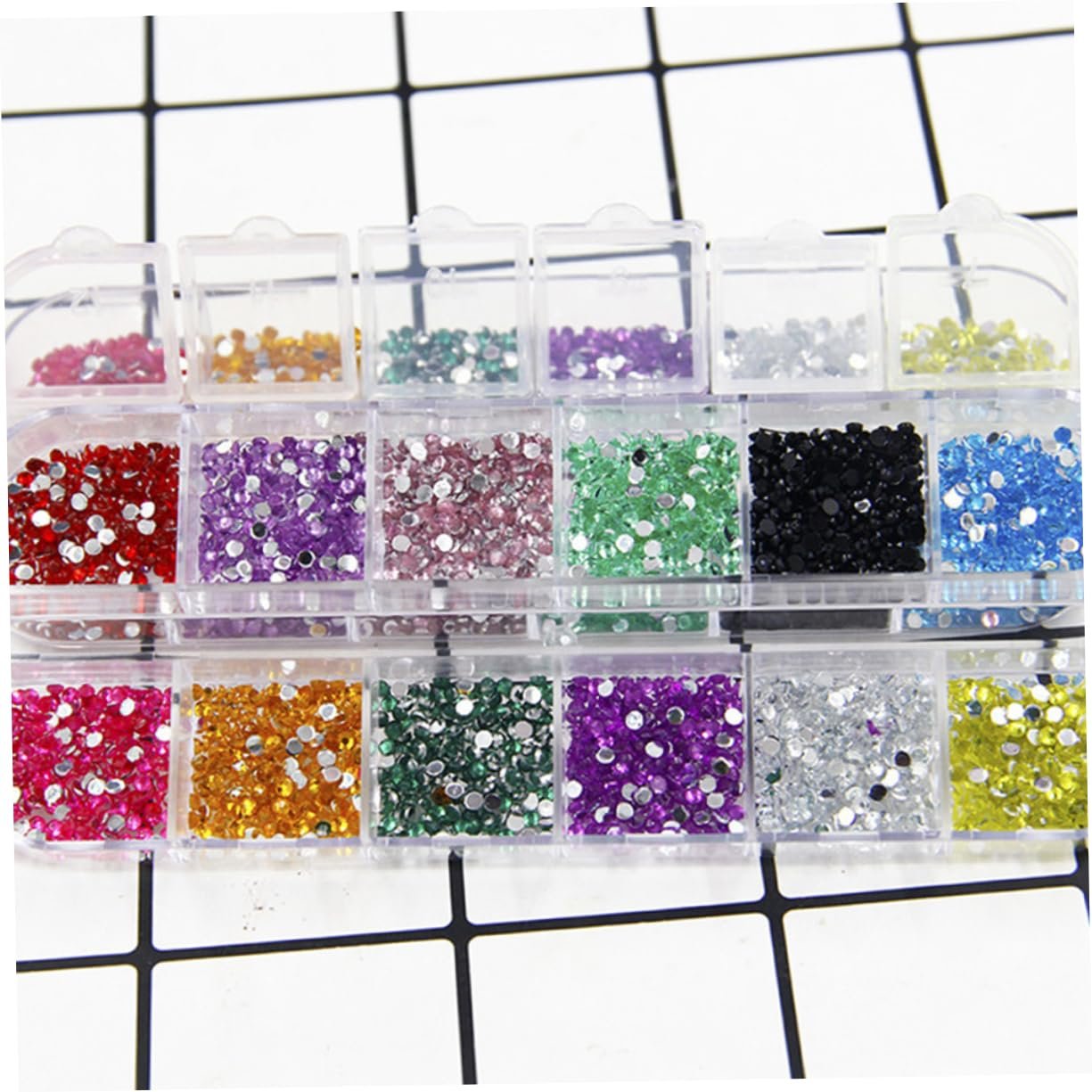 Наклейки для дизайна ногтей Beavorty 12 цветов, упаковка 2000 шт. Блестящие украшения для дизайна ногтей, яркие цвета, фото №9 Наклейки для дизайна ногтей Beavorty 12 цветов, упаковка 2000 шт. Блестящие украшения для дизайна ногтей, яркие цвета, фото №9