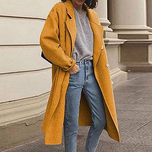 Пальто Generisch Зимнее Пальто Двубортное с Лацканами Длиной до Колена Тренч Зимняя Длинная A-силуэта Куртка цена на synthetic.ua - Фото 1 Пальто Generisch Зимнее Пальто Двубортное с Лацканами Длиной до Колена Тренч Зимняя Длинная A-силуэта Куртка synthetic.ua - Фото 1