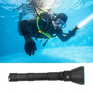 Ліхтар LED Garosa 15000 lm Потужний ліхтар IP68 Водонепроникний професійний для дайвінгу для риболовлі на глибині 150 м, для активного відпочинку, походів та кемпінгу synthetic.ua - Фото 1