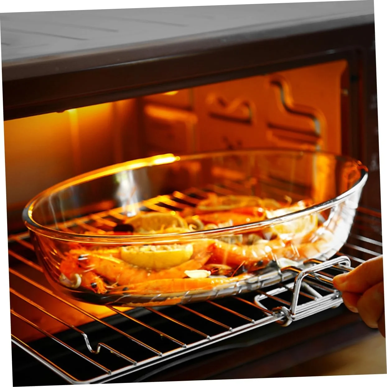 Скляна форма для випікання Овальна Жаростійка 2400 мл Штабельована, фото №9