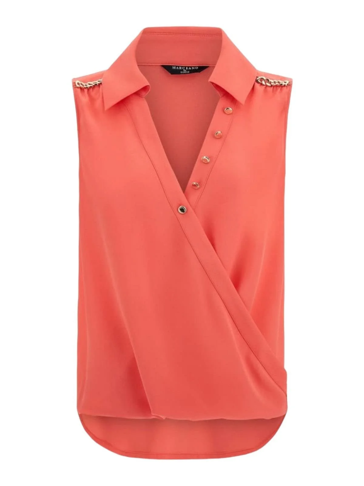 Топ Marciano жіночий 3GGH21 8592Z A60K Червоний, Коралові півонії, S, фото №1