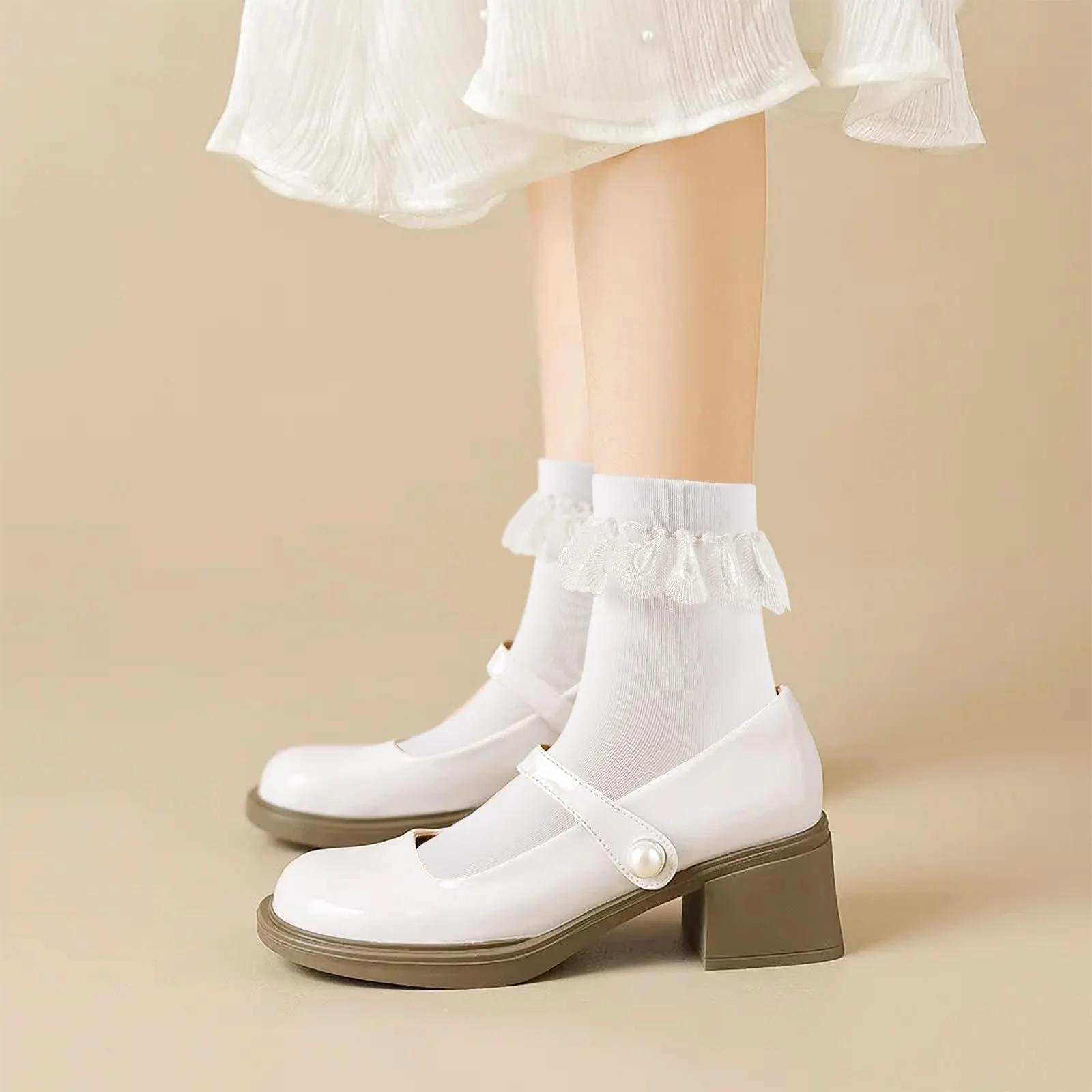 Шкарпетки з рюшами, жіночі 39-43, фото №5