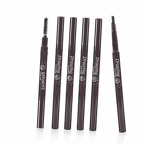 Инструмент Mikikit Augenbrauenpinsel 2 1 Kaffee Augen для макияжа бровей филлер микроблейдинг стик вращают пять цветов инструменты для макияжа synthetic.ua - Фото 1