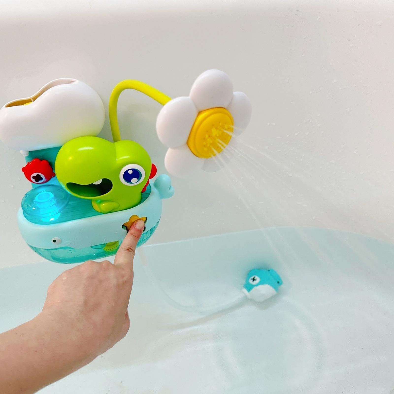 Іграшка для ванни Динозавр Babypartykopf з цікавим дизайном розпилювача, фото №8