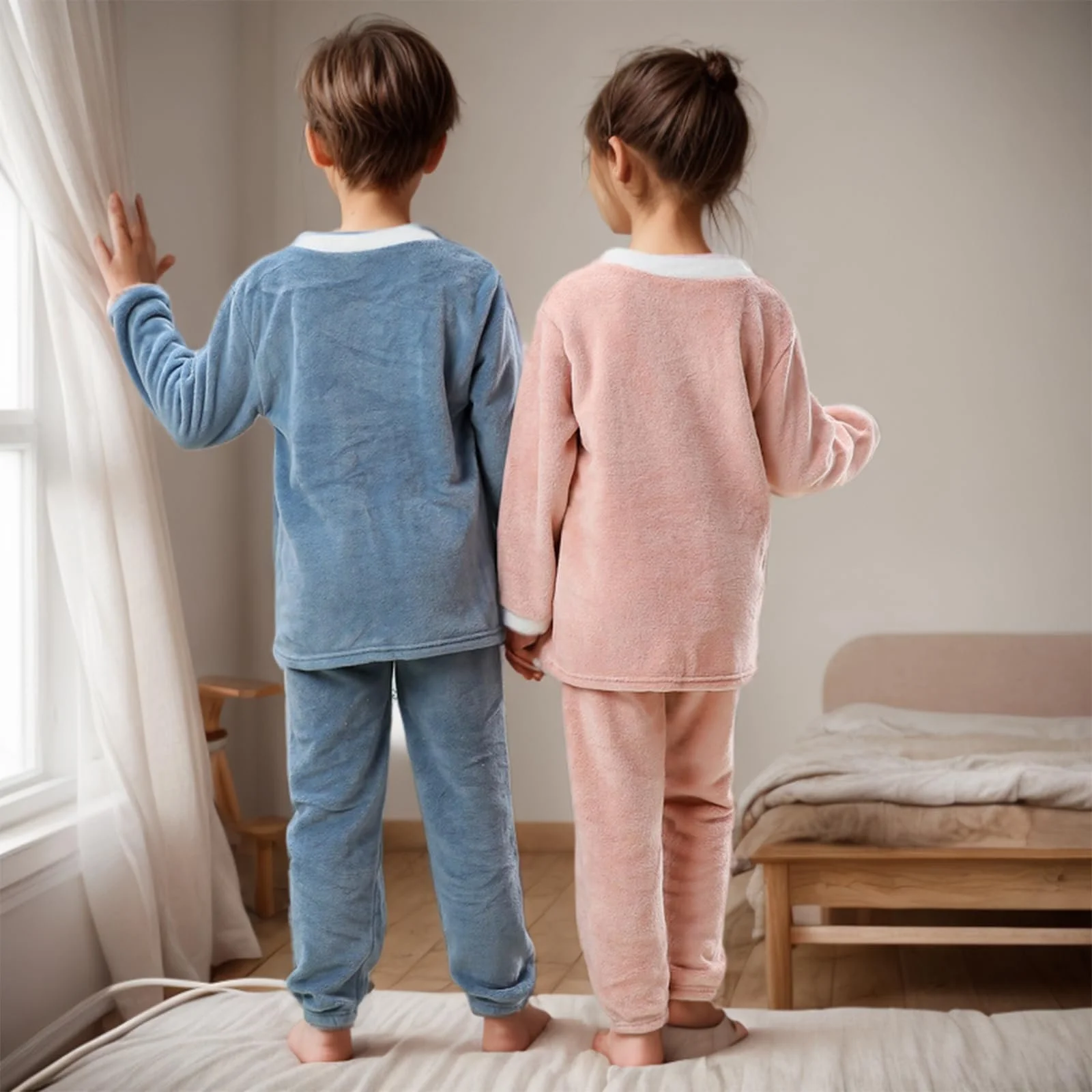 Комплект дитячий: Джемпер ZUYPSK, штани, фланелева піжама, зимовий, фото №5