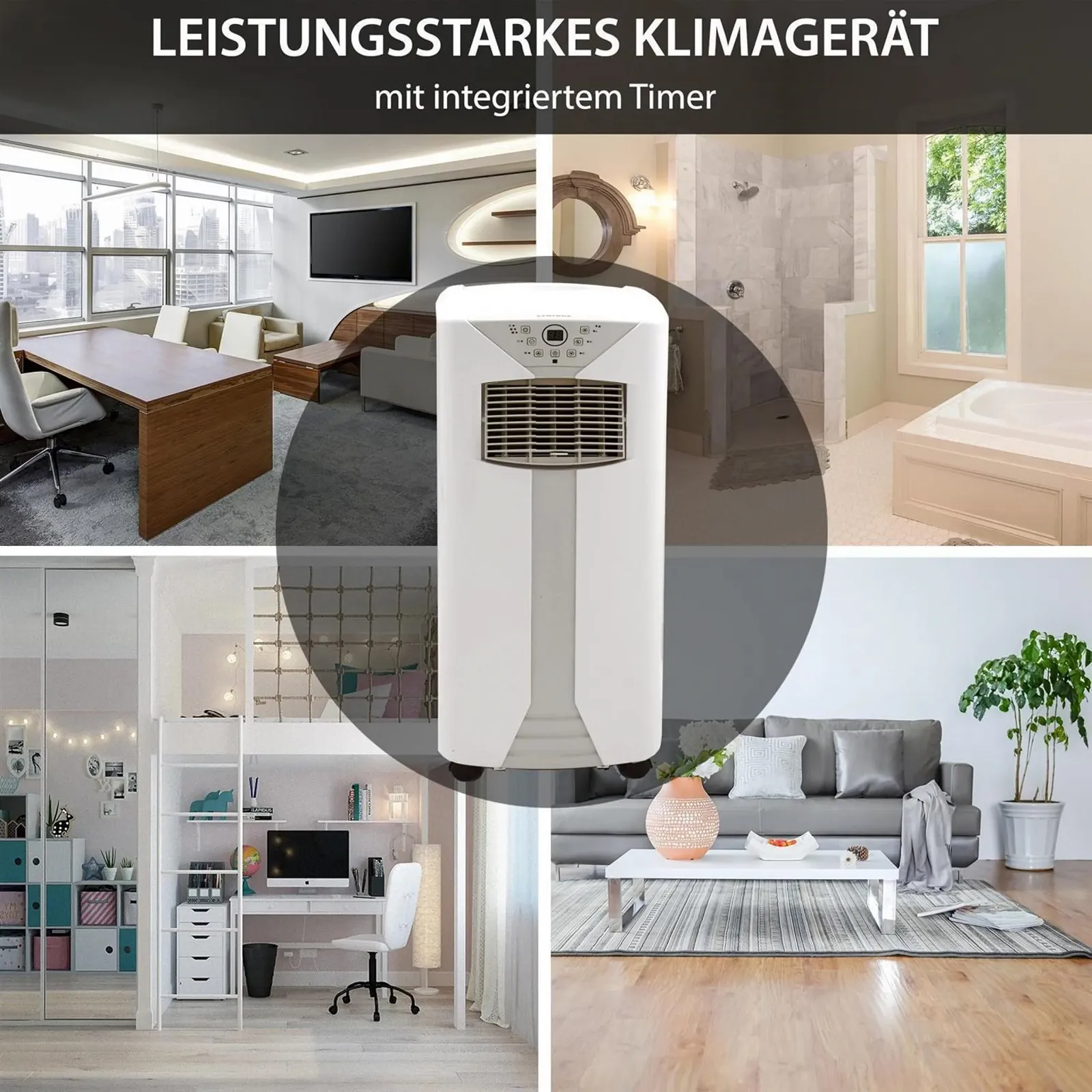 Мобільний кондиціонер Syntrox Germany Fresco 9000 BTU 3-в-1 з дистанційним керуванням та таймером, фото №3 Мобільний кондиціонер Syntrox Germany Fresco 9000 BTU 3-в-1 з дистанційним керуванням та таймером, фото №3