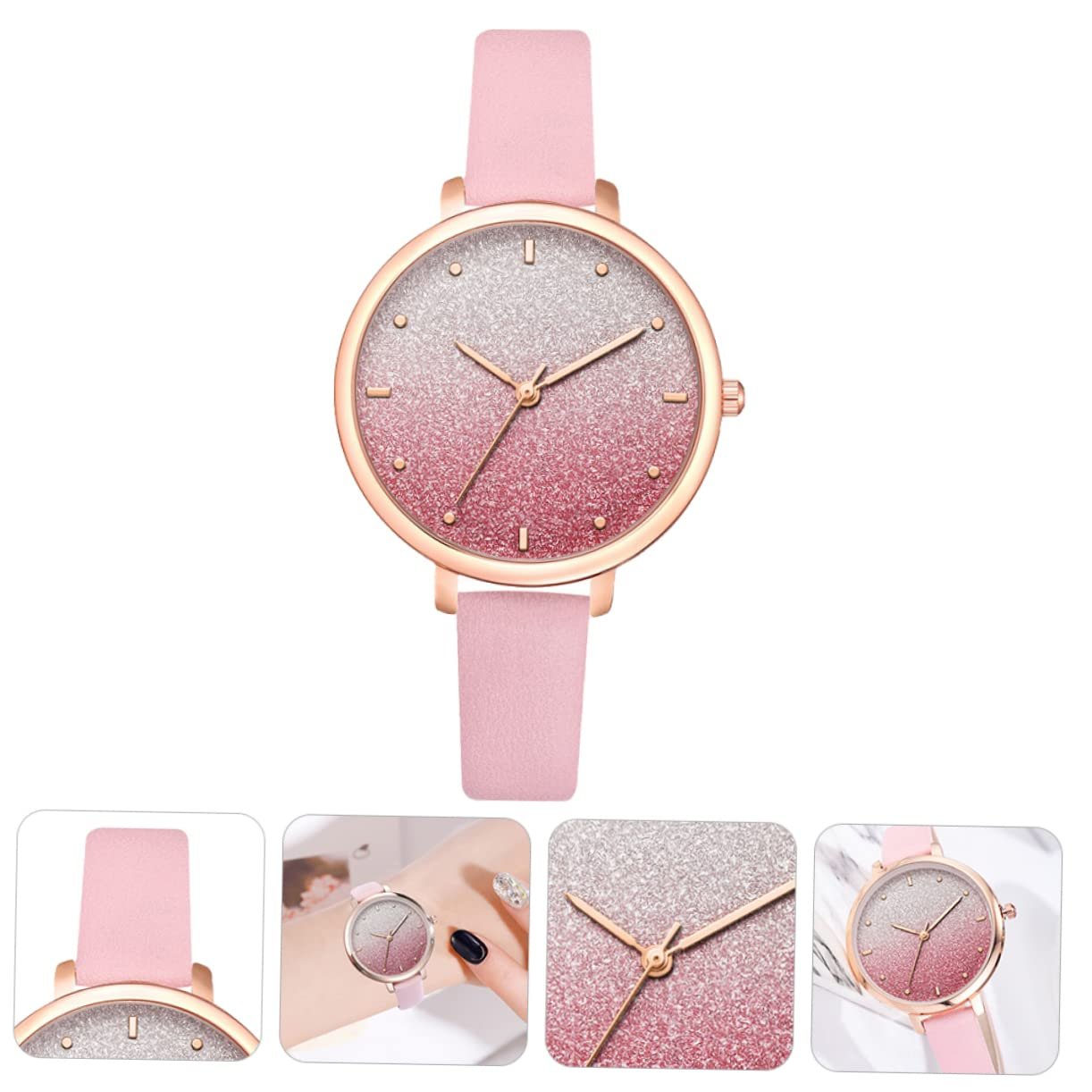 Женские Кварцевые Часы PartyKindom С Модным Ремнем PU Кожи Аналоговые Для Досуга и Вечеринок, фото №4 Женские Кварцевые Часы PartyKindom С Модным Ремнем PU Кожи Аналоговые Для Досуга и Вечеринок, фото №4