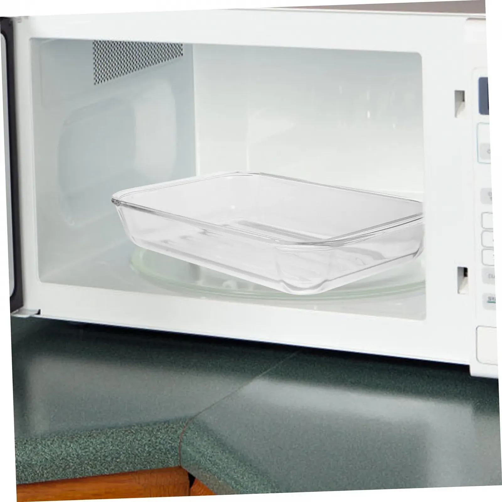 Велика скляна форма для випікання Luxshiny загартована прямокутна для мікрохвильової печі та духовки, фото №7